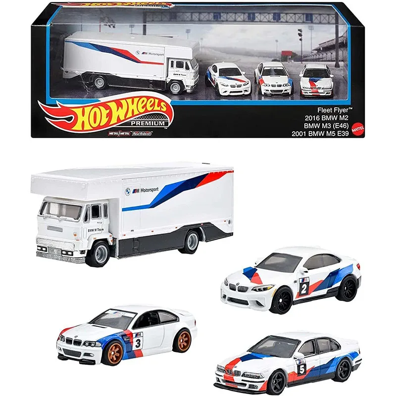 2022 Hot Wheels Premium Collector Set Assorted HCR52 BMV M Series Fleet Flyer BMV M2 M3 BMV M5 E39 BMW Garage Car Toy