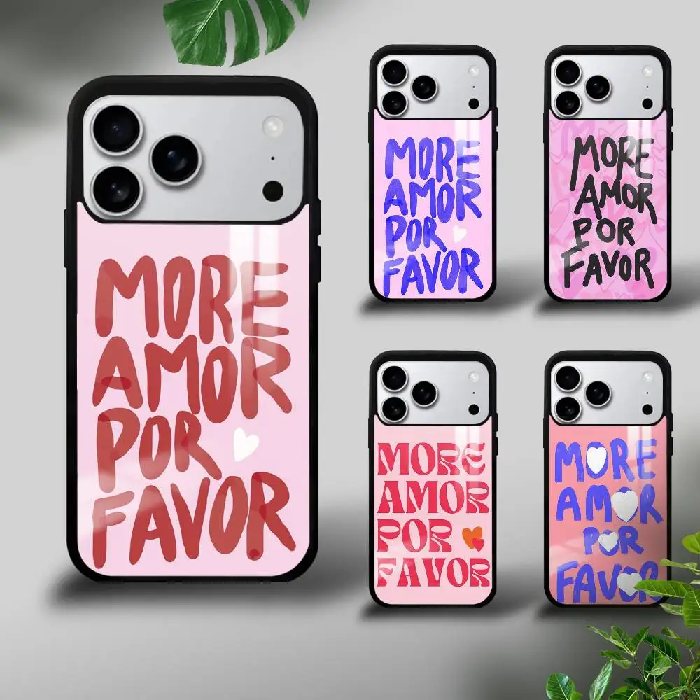 

1PC Please Show More Love Phone Case For iPhone 17 16 15 14 13 12 11 Pro Max Mini Plus Hard Mirror Funda