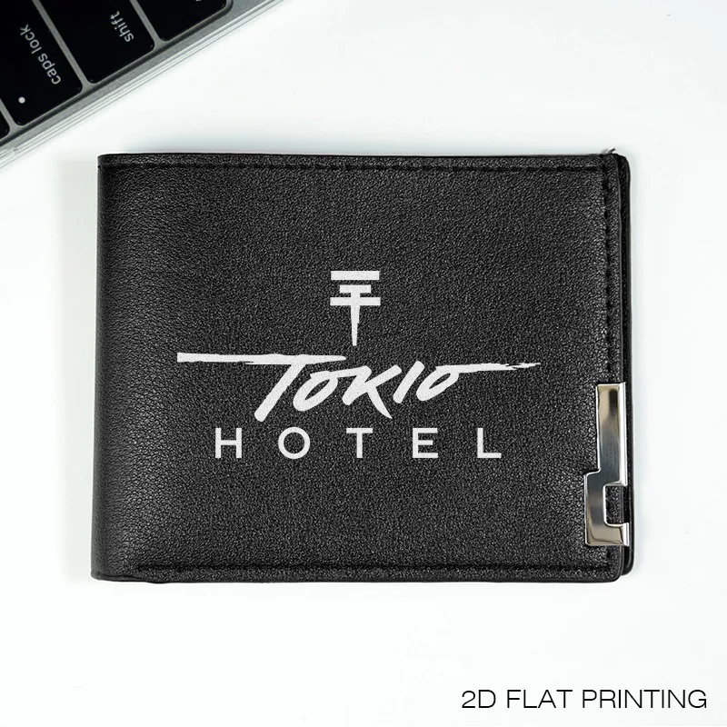 Tokio Hotel Men's Premium PU Wallet Minimalist Design Lightweight Durable Everyday Business Fashion Accessory