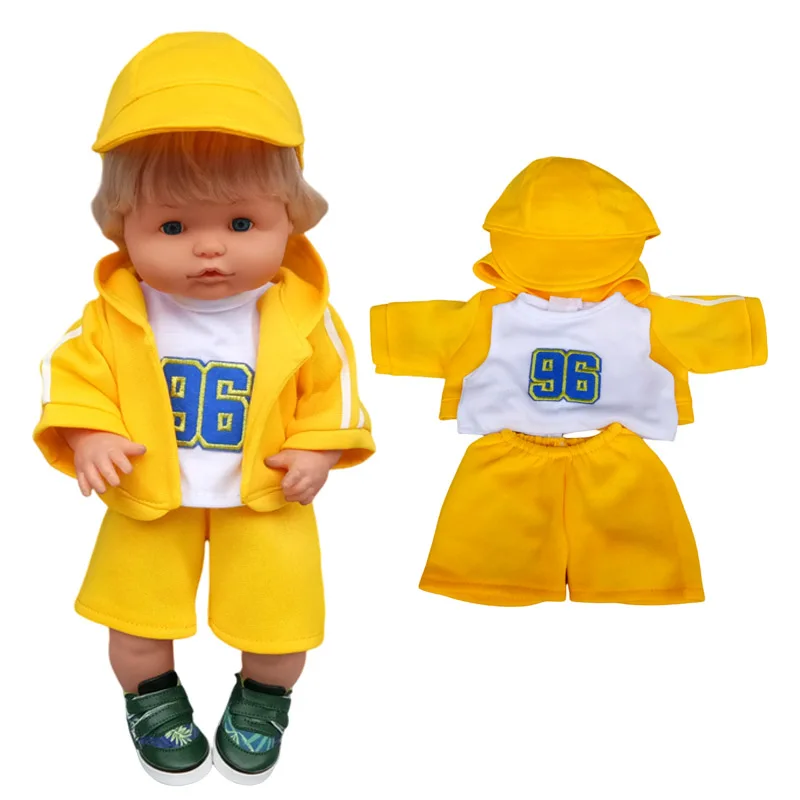 For 42cm Nenuco Baby Doll Clothes Jeans Pants Fit 38cm Ropa Y Su Hermanita Doll Jump Suit