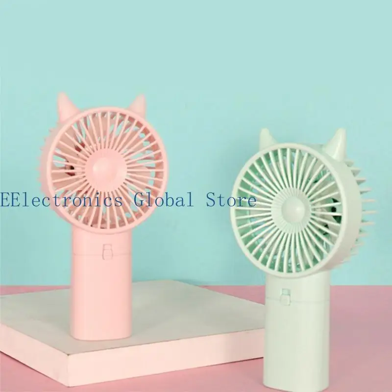 Kipas Genggam Mini 462B Desain Lucu untuk Anak Perempuan Bergaya Bepergian Dalam Ruangan Luar Ruangan