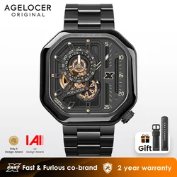 Veloce e Furious ufficiale Co-branded AGELOCER orologio da corsa originale cinturino in acciaio orologi meccanici da uomo regalo di compleanno per uomo