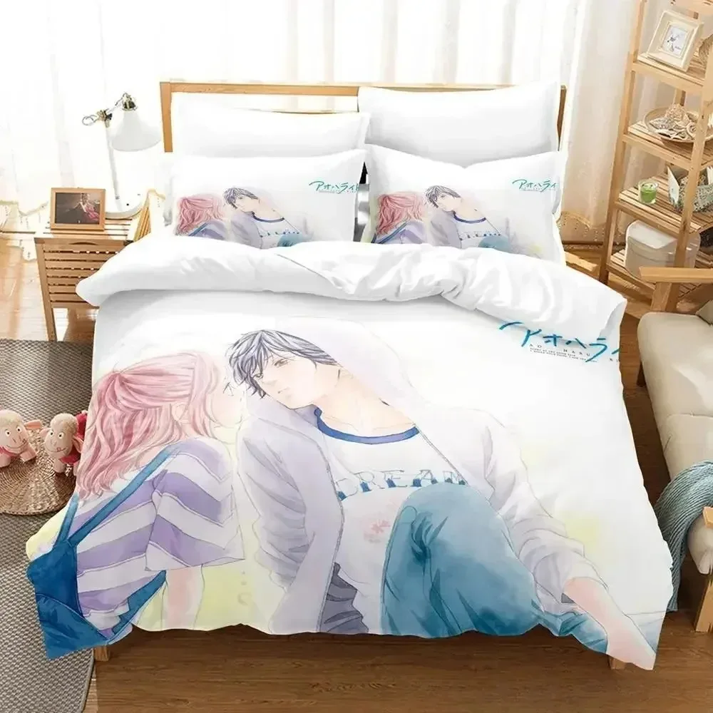 New Blue spring ride Bedding Set 3D Printed Suitable for Bedroom Duvet Cover Set With Pillowcases Kids Home Textile