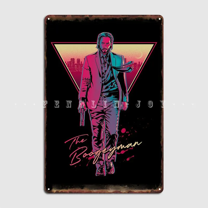 The Boogeyman John Wick Metal Plaque Poster Club Garage Club Customize Plates Tin Sign Poster