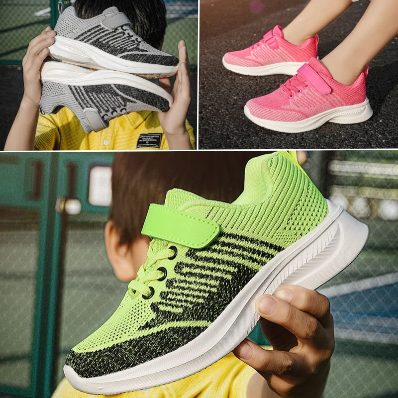 

Детская спортивная обувь, дышащая обувь для отдыха для девочек, спортивная обувь на открытом воздухе, модные кроссовки с противоскользящей сетчатой поверхностью