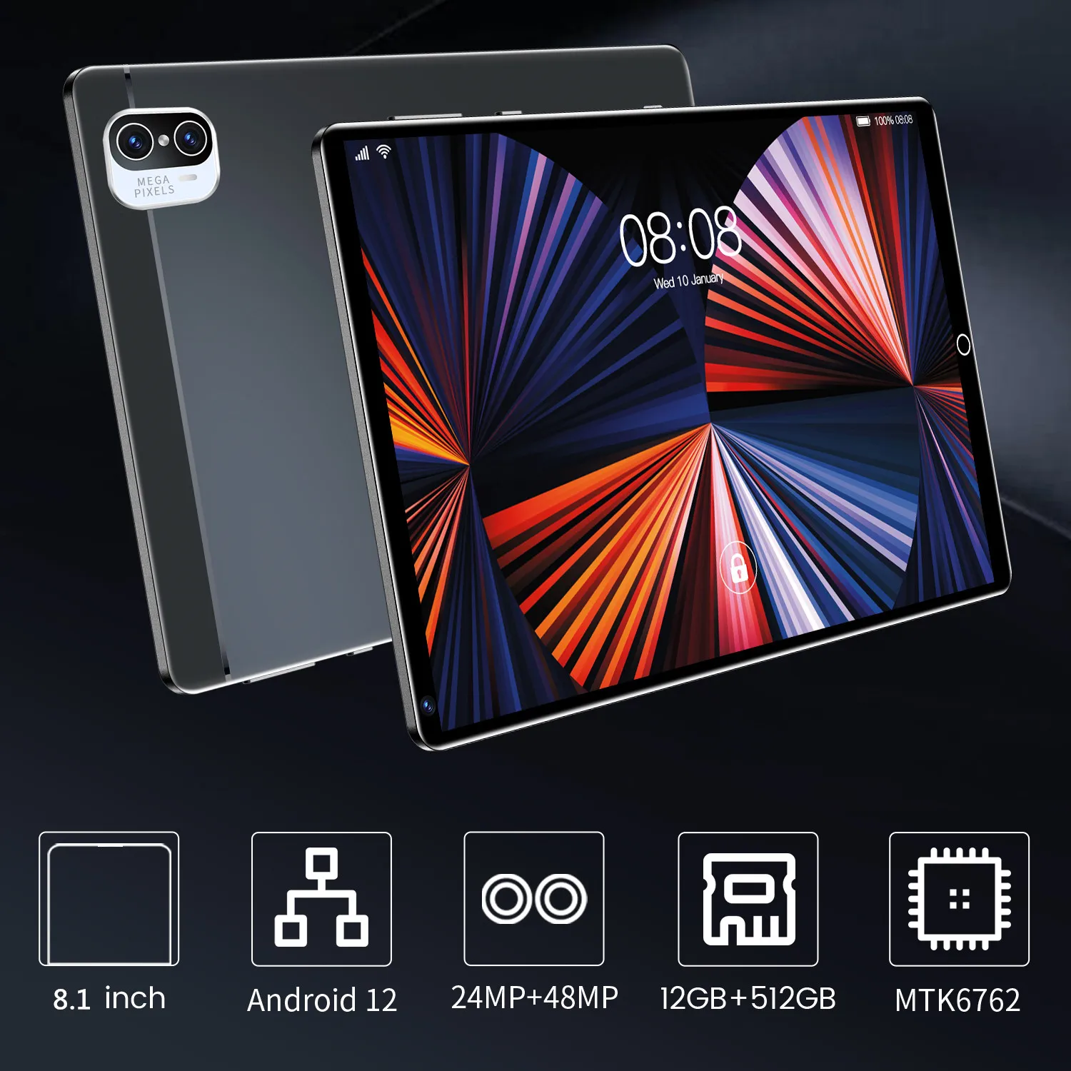 2023 Gobal Version X5 Android Tablet Pc 8 Inch Android 12 12GB 512GB Deca Core GPS WPS 5G WIFI Bluetooth Hot Sale Laptop