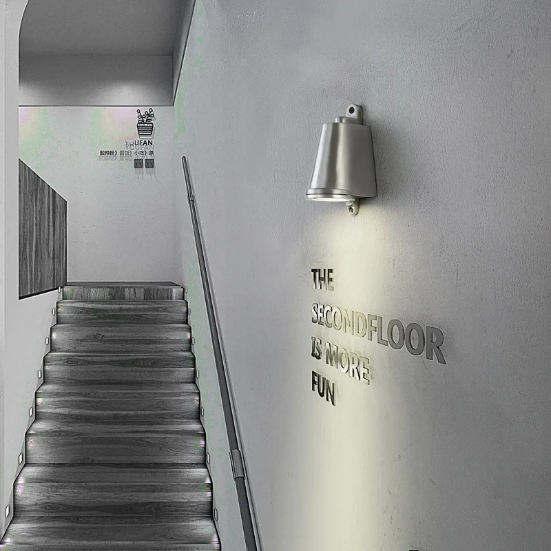Luz de pared para exteriores, foco de entrada de tienda de ropa industrial retro, lámpara de señal con logotipo, lámpara de pared de un solo cabezal