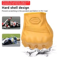 Premium Goatskin Motorcycle Riding Gloves with Touchscreen & Drystar Membrane 4 Seasons Waterproof for Off-Road Cycling & Racing