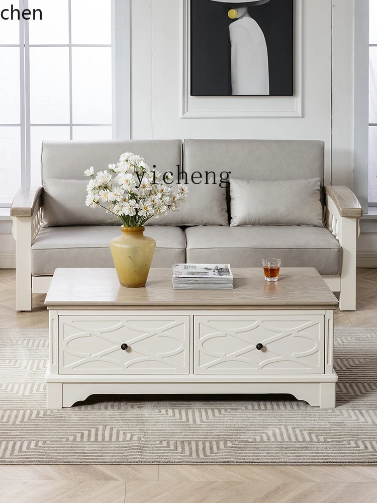 DSA solid wood sofa with tow all solid wood small apartment living room fabric sofa can be fully dismantled and washed sofa bed