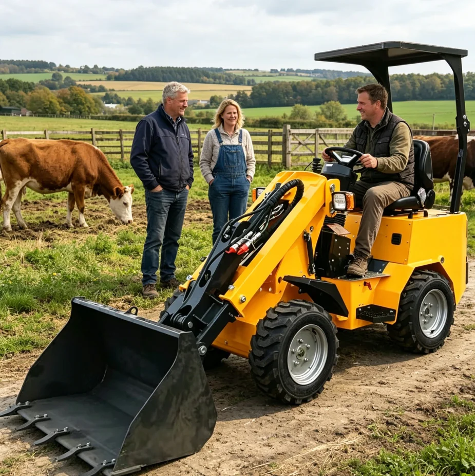 Mini Wheel Loader Compact Small Wheel Loader for Farm Construction Garden Earthmoving