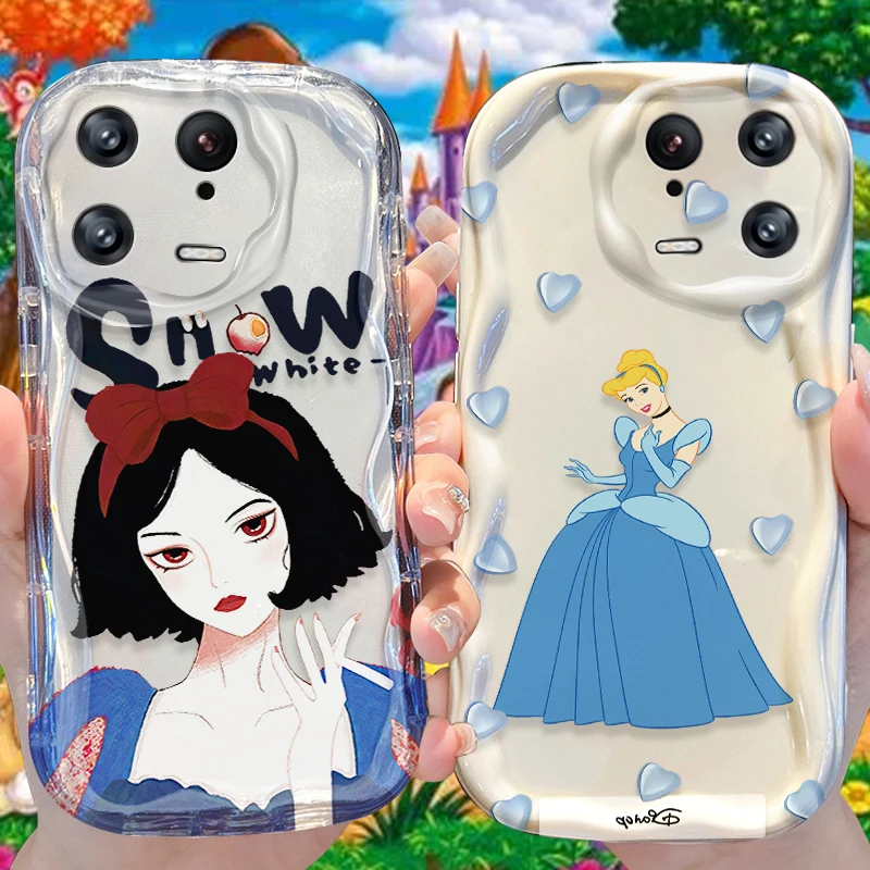 Disney Snow White Case for Xiaomi Mi 14 13 12 Pro 11 Lite 11i 5G POCO X6 X5 X4 X3 NFC GT F6 F5 F4 F3 M4 M3 Shockproof Wave Cover