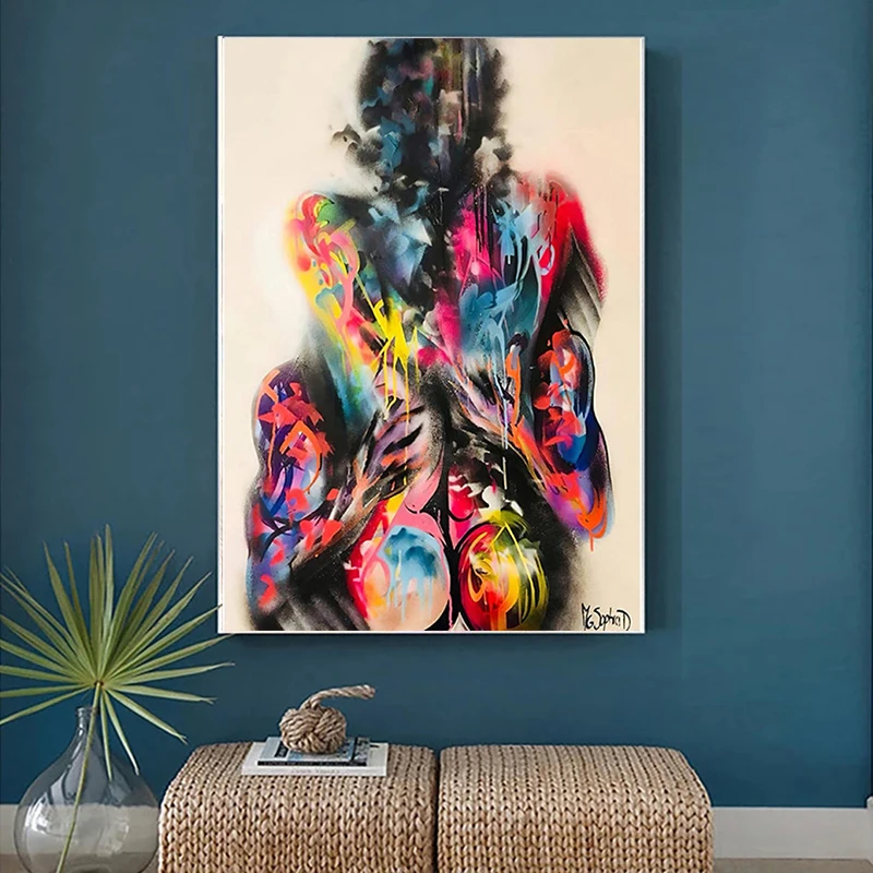 Abstract Graffiti Sexy Lady Lovers Prints Wall Art Canvas Paintings Modern Figures Posters for Living Room Home Decor Pictures