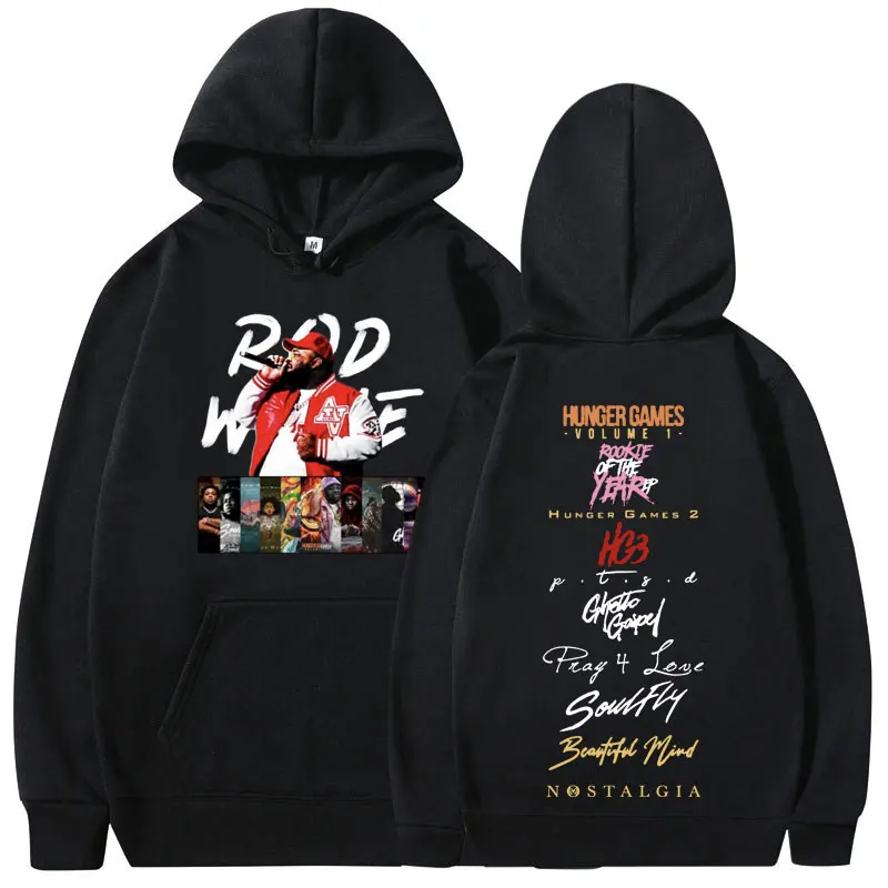 Rapper Rod Wave Last Lap Tour Album Cover Hoodies Men Women Hip Hop Oversized Sweatshirt Vintage Harajuku Pullovers Streetwear