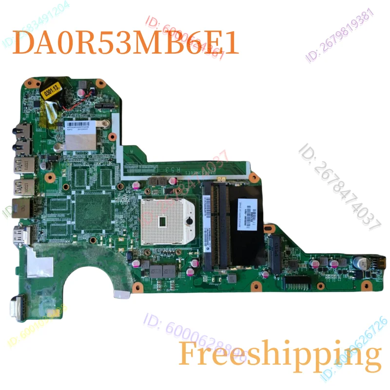 

For HP Pavilion G6 Motherboard DA0R53MB6E1 Rev:E Mainboard 100% Tested Fully Work