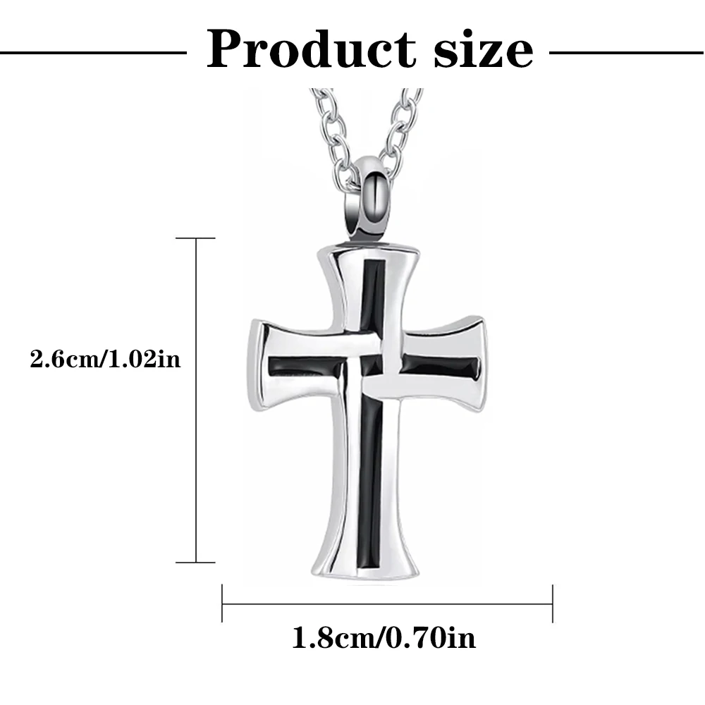 Cross Cremation Ashes Urn Pendant Necklace Memorial Keepsake Cremation Jewelry Cross Ashes Necklaces With filling tool