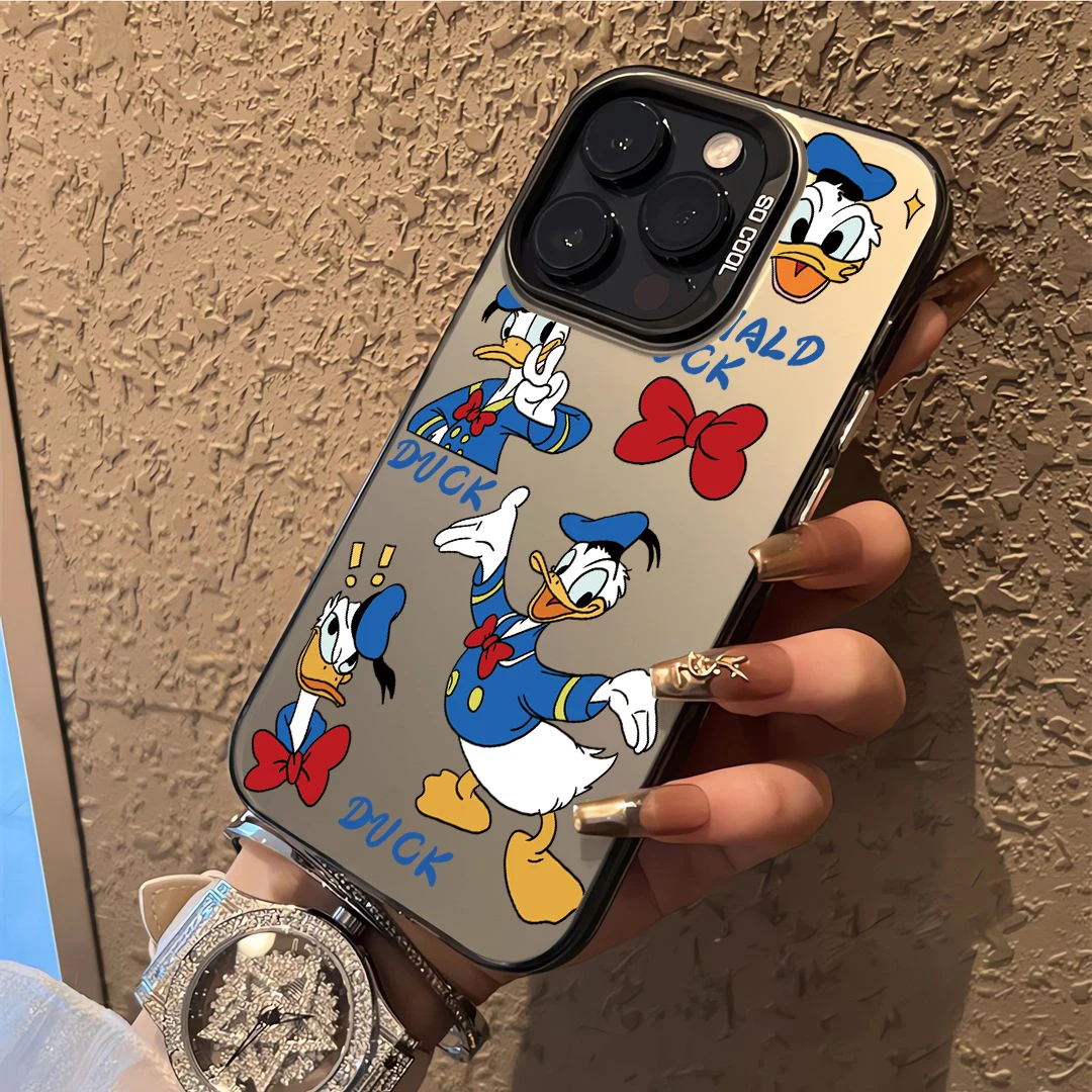 Disney Donald Daisy Duck Phone Case For iPhone 15 14 13 12 11 Pro Max X XR XSMAX 8 7 Plus Candy Matte Shockproof Back Cover