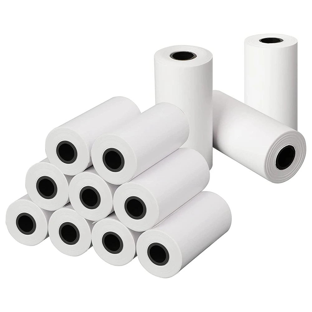 ABJG- Print Paper,12 Rolls 57x30mm with Core Photo Print Thermal Paper Rolls Instant Print Camera