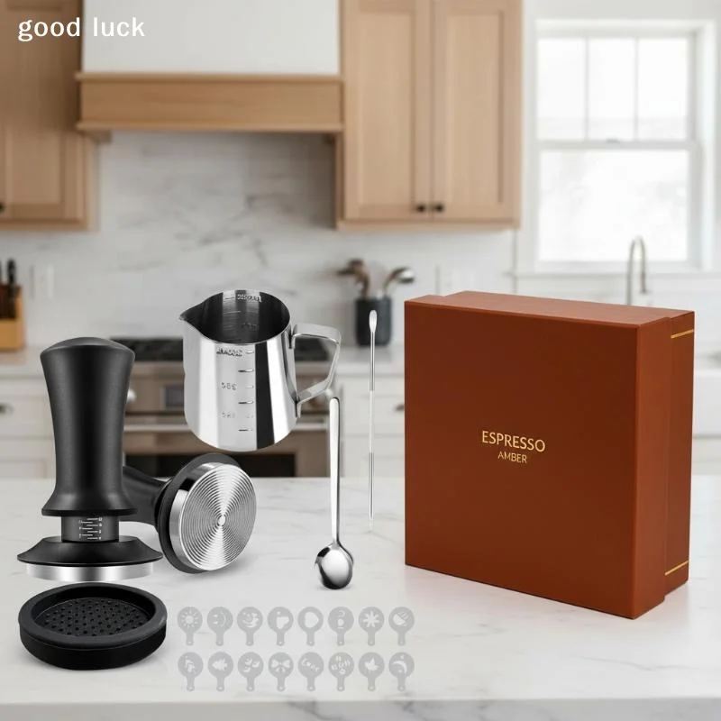 3/6/7PCS 51mm 53mm 58mm Espresso Tamper Barista Coffee Tamper With Calibrated Spring Loaded Stainless Steel Tampers