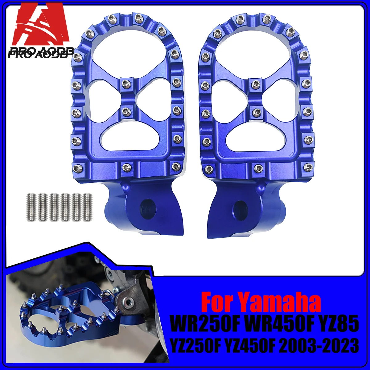 Motorcycle Footrest Footpeg Foot Pegs For Yamaha 250 125X 250X 250FX YZ 65 85 125 450FX WR 250F 450F YZF WRF 250 450 2001 - 2023