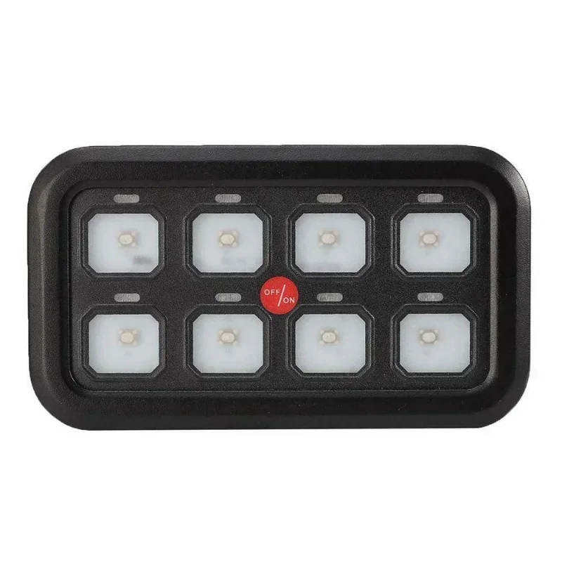 Best-selling universal Eight Gang Panel Switch 8 Gang LED Switch Panel Slim Touch Control Panel Box with Harness