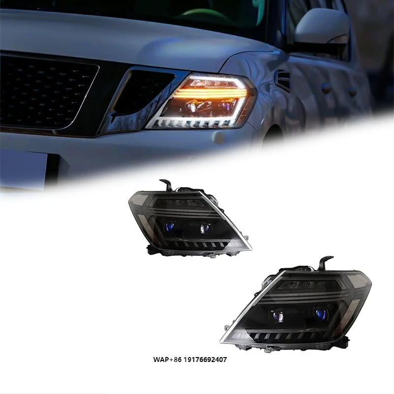 FT Car Lights forNissan Patrol Y62 Headlights 2012-2019 LED Projetor Headlamp Daytime Running Light Automotive Accessories