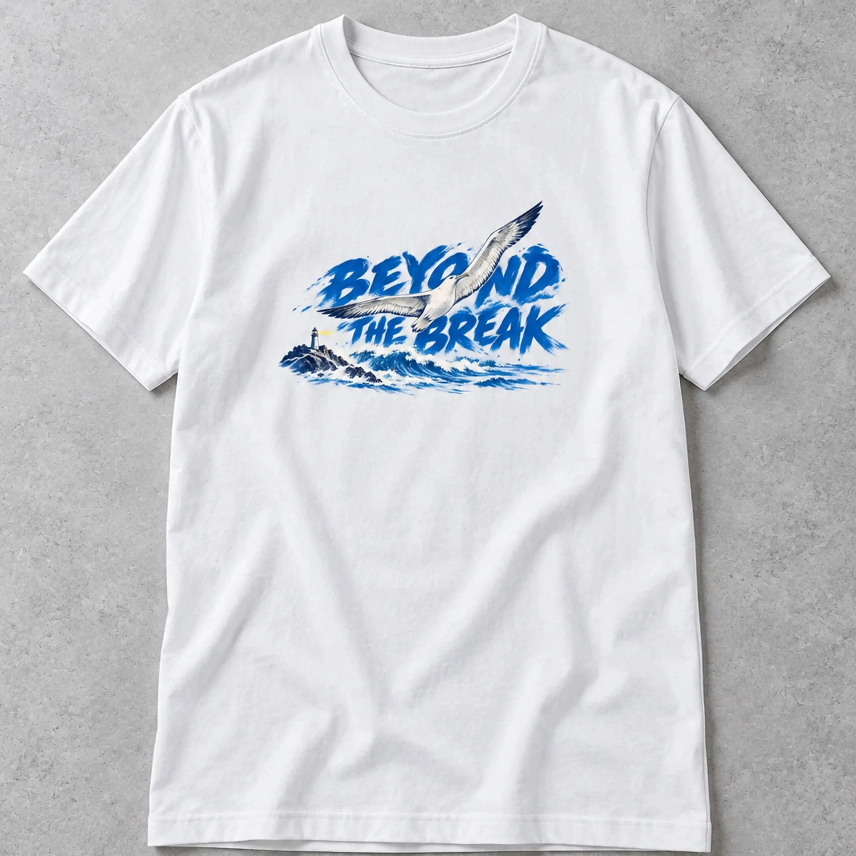 Albatross and Ocean Graphic T-Shirt for Men