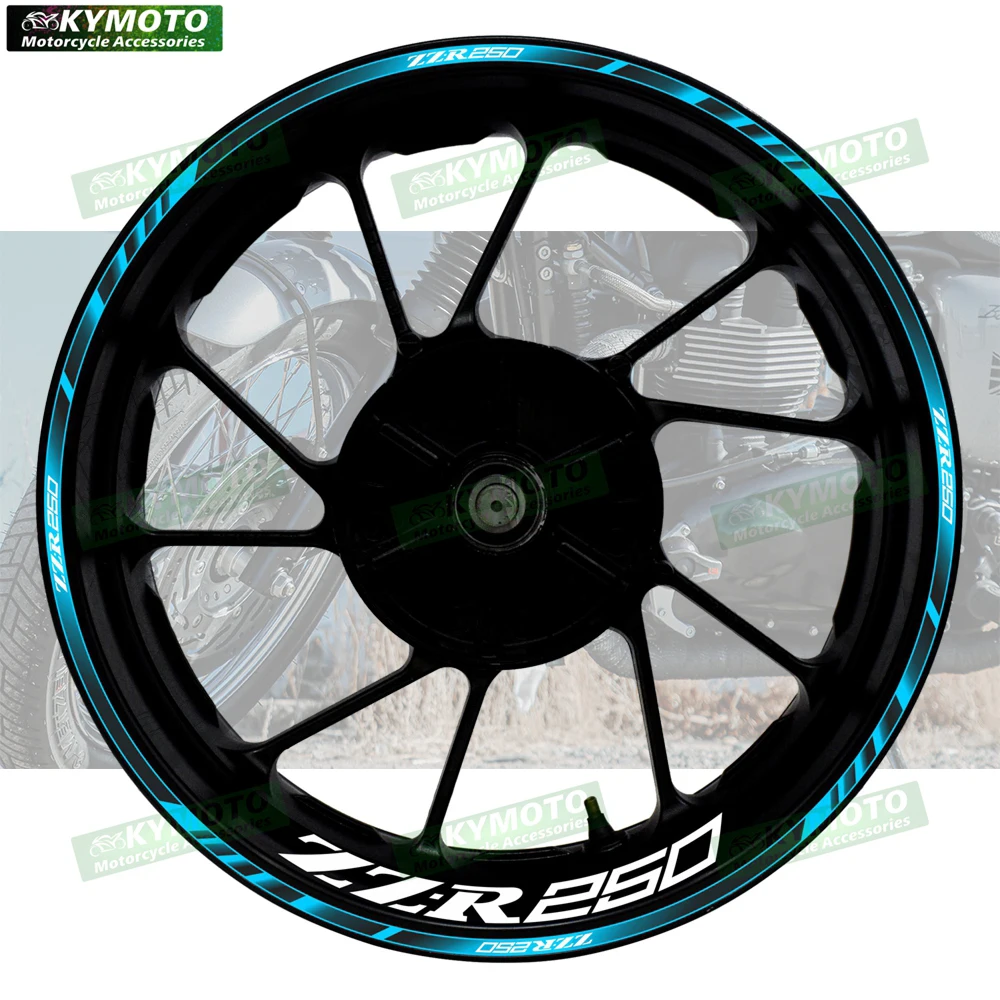 

Для ZZ-R250 ZZR250 аксессуары для мотоциклов 17-дюймовые наклейки на передние и задние колеса обтекатель модифицированные светоотражающие наклейки