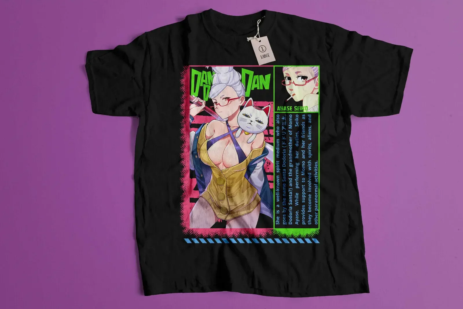 Seiko Ayase T-shirt Dandadan Cosplay Momo Anime Gift Exclusive Shirt All Size056