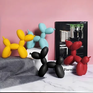 Balloon Resin Statue of Dog for home decoration, white, handcrafted animal ornament, beautiful, Valentine's Day gifts, BIR, 1pc 10 Main Sales Valentine's Day - №9