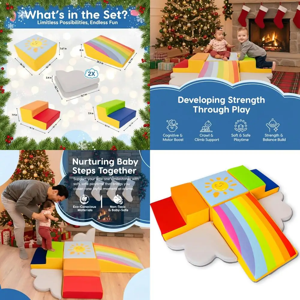 

Safe and Engaging 6-Piece Foam Block Set for Toddlers: Motor Skill Development, Crawling, Color Recognition, Easy Clean, Eco-Fri