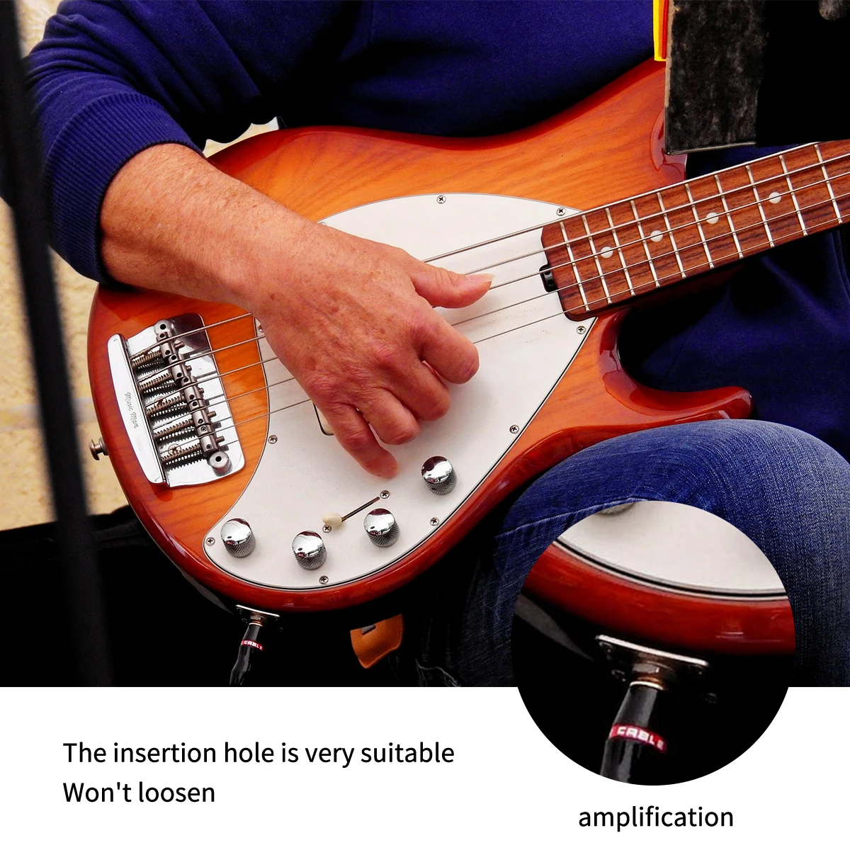 

2Pcs 6.35mm Electric Guitar Jack Socket Square Pickup Terminal High Quality Tested Replacement for Amplifier Silver