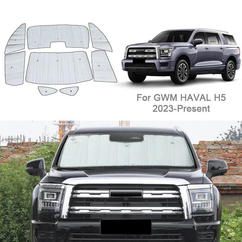 

Car Sunshades UV Protection Cover Side Window Curtain Sun Shade Visor Mat Windshield Accessories For GWM HAVAL H5 2023-Present