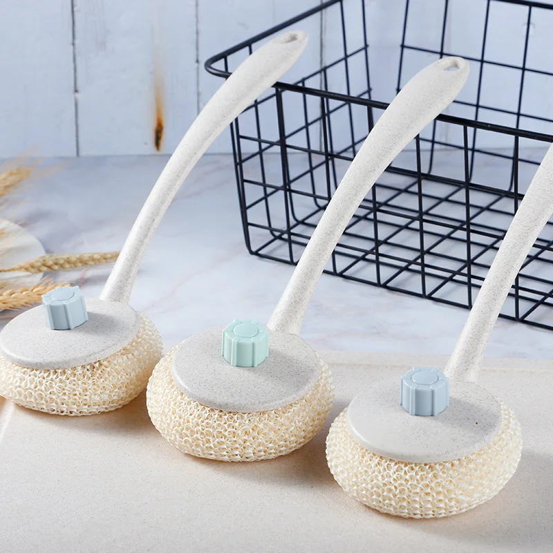 Kitchen Detachable Long Handled Pot Brush Household Cleaning Not Easily Stained with Oil Dishwashing Brush Pot Brush