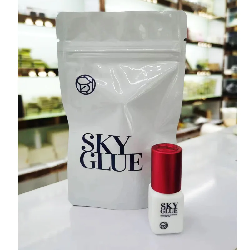 กาวติดขนตาปลอมสูตรต้นตำรับเกาหลี 5 มล. รุ่น Sky Glue S Plus ฝาสีดำ แดง น้ำเงิน ขาว  ติดง่าย แห้งเร็ว ระคายเคืองต่ำ