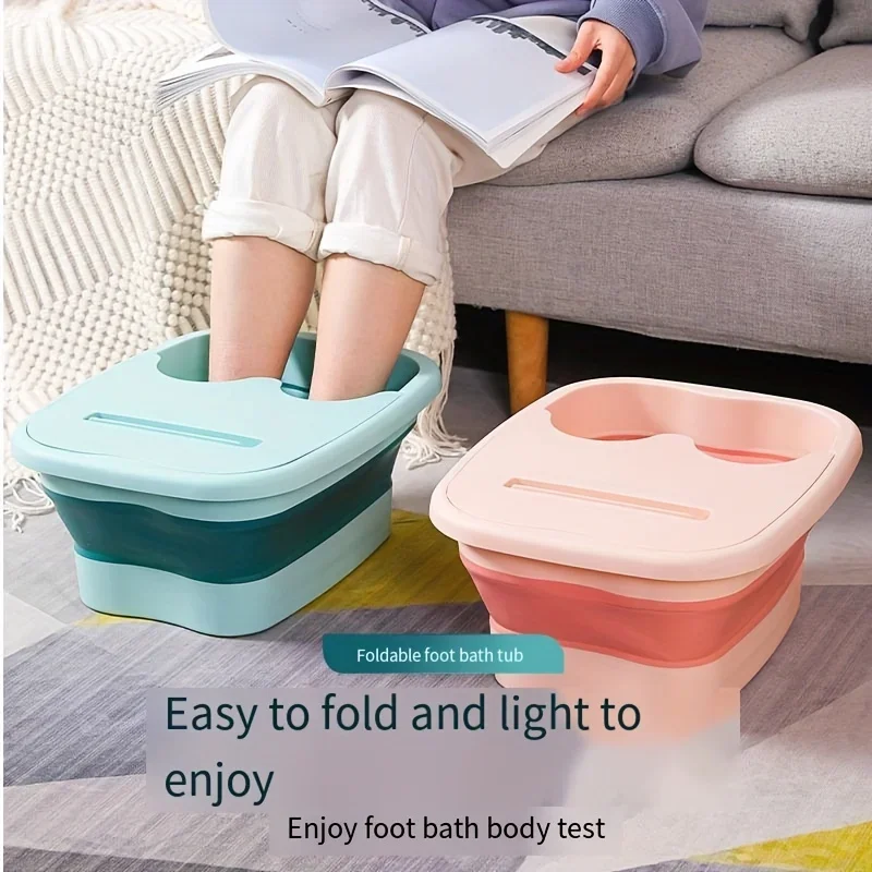 Foldable Foot Soaking Bucket, Foot Soaking Bathtub Portable and Multifunctional Foot Soaking Massage and Relaxation for Home Use