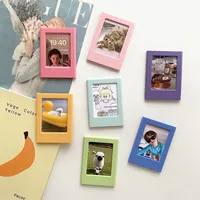Candy-colored 3-inch Photo Frame Refrigerator Photo Tile Ever-changing Combination Creative Decoration Magnet Fridge