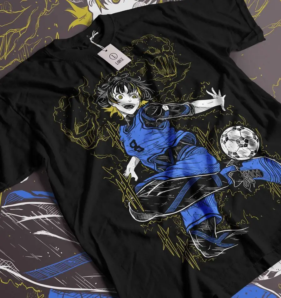 

Meguru Bachira T-Shirt Blue lock Kunigami Rin Itoshi Nagi Anime shirt All Size