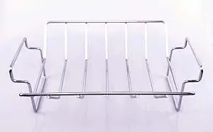 

2-in-1 Stainless Steel BBQ Rack for Ribs & Turkey, Fits 18"+ Kamado Grills