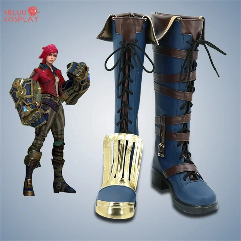 Zapatos de cosplay de CHIOS para el juego LOL Arcane VI, hechos de cuero sintético, ideales para Halloween, carnavales y eventos de cosplay. Accesorios de cosplay hechos a medida. CHIOS.