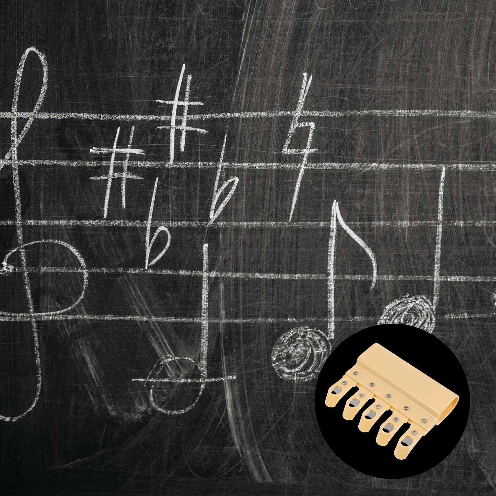 

1Pcs Staff Drawing Tool Yellow Wear-Resistant Blackboard Painting Instrument Compact Design for Music Teachers Classroom Use