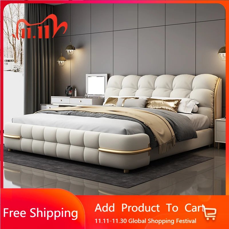 

Simpe Design Headboards Bed Double Queen Girls Children Storage Bed Floor Modern Luxury Letto Matrimoniale Hotel Furniture