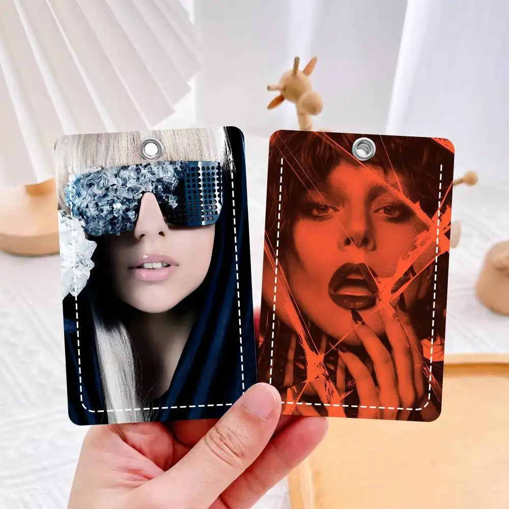 

Кожаный брелок-картхолдер Singer L-Lady Gaga Mayhem в стиле аниме для ключей, ID-карт и проездных — идеальный подарок на день рождения для взрослых