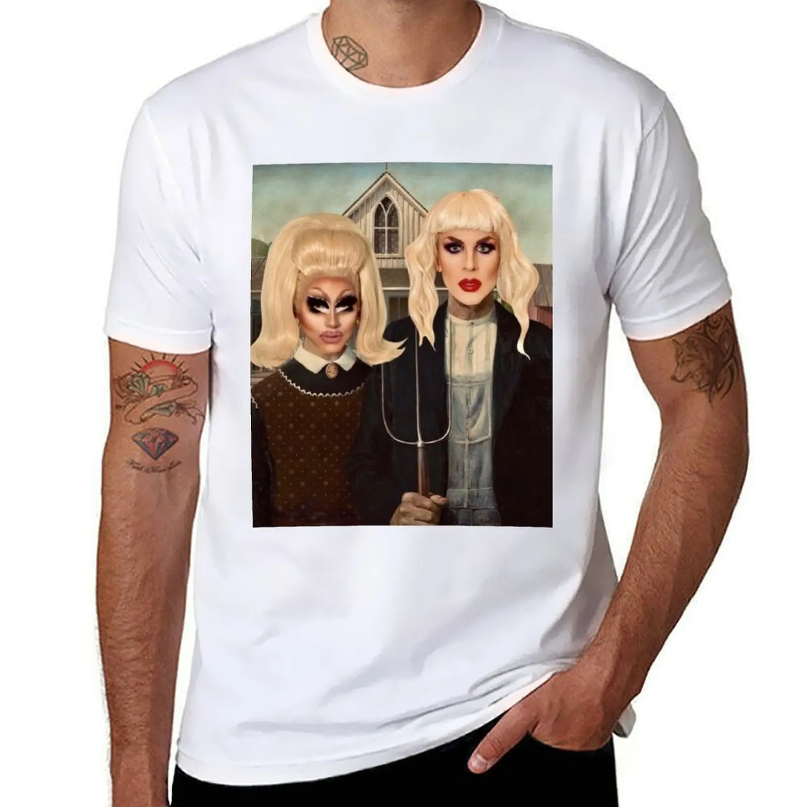 Trixie and Katya artwork T-Shirt t shirts cotton 100% t shirts for man cotton soft T-Shirt