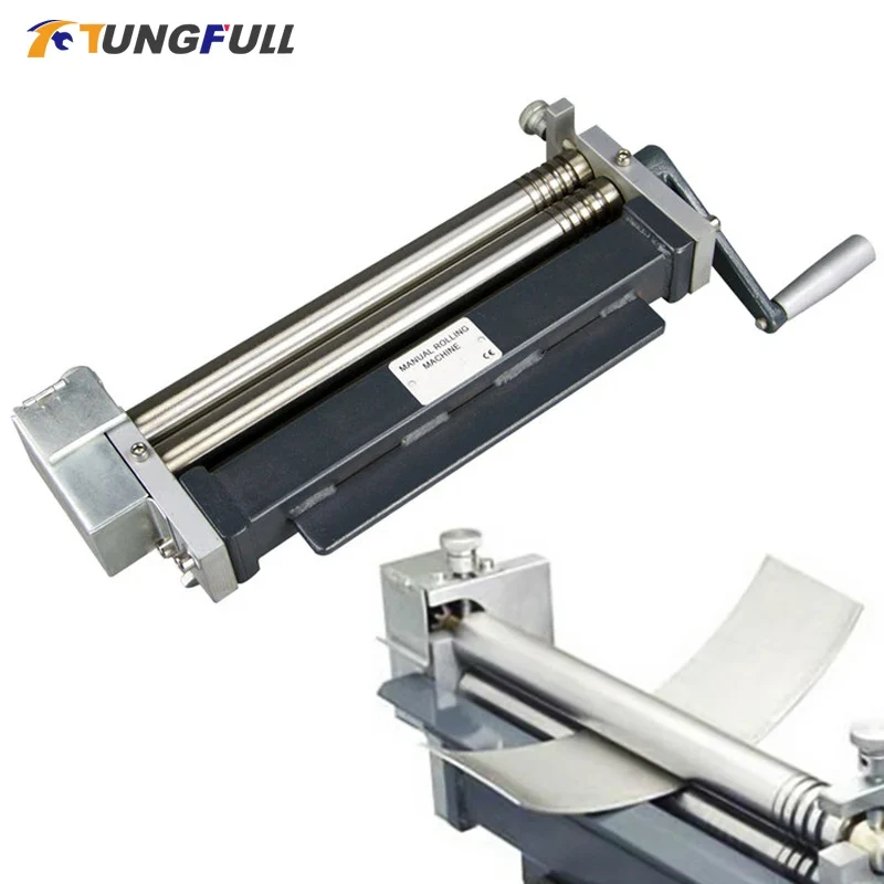 Manual Slip Roller Steel Plate Rolling Machine Sheet Bending Machine Round Tube Roller Making Tool Iron Aluminum Bending