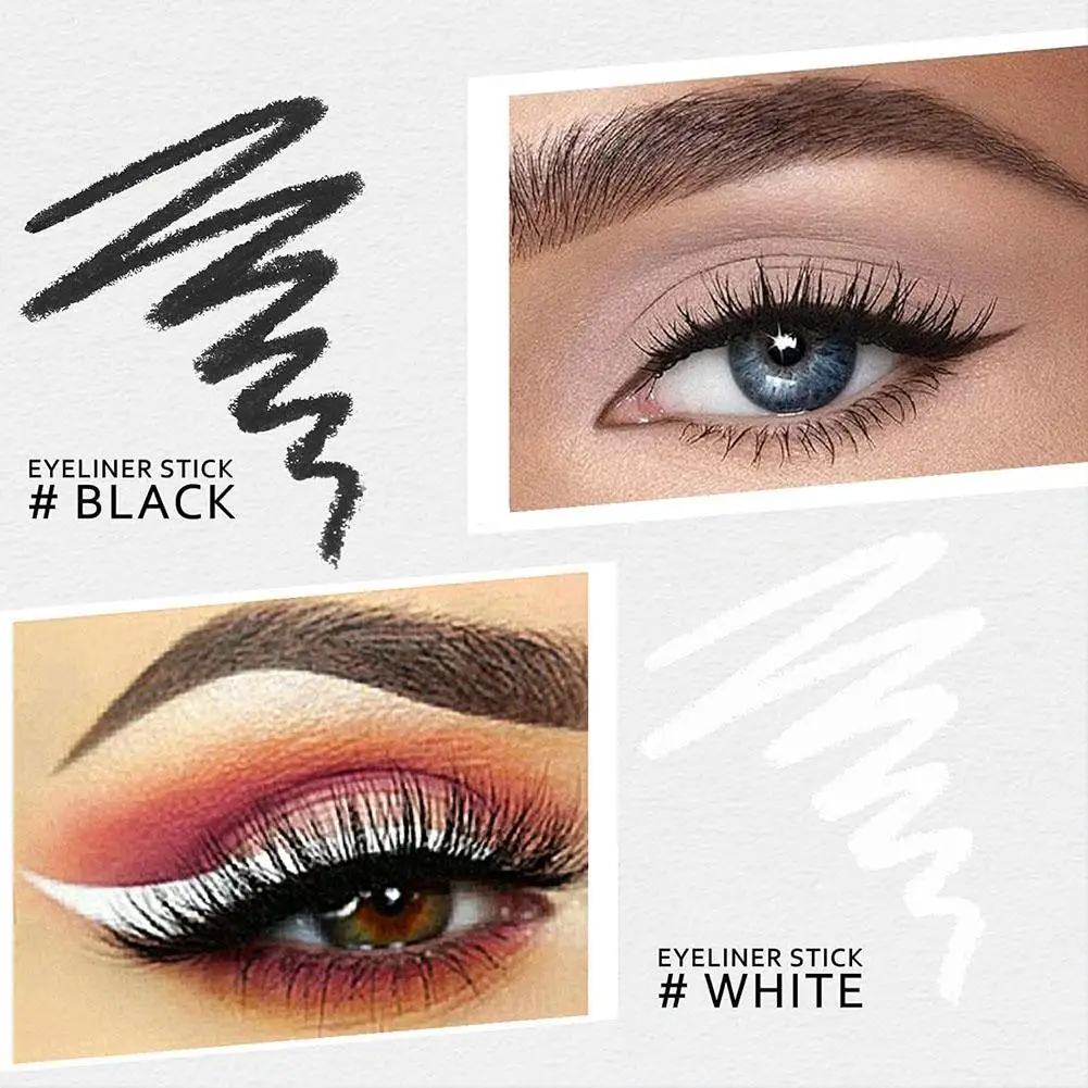 1PC New White Eyeliner Makeup Lasting Smooth Easy To Wear Eyes Brightener Waterproof Fashion Eyes Liner Pencils Eye Makeup Tools