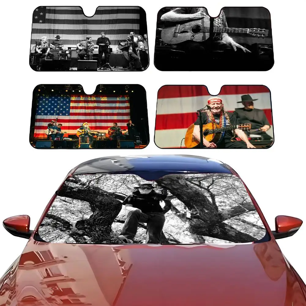

Singer W-Willie N-Nelson Car SunShade Parasol Car Windshield Sun Shade UV Protection and Interior Cooler