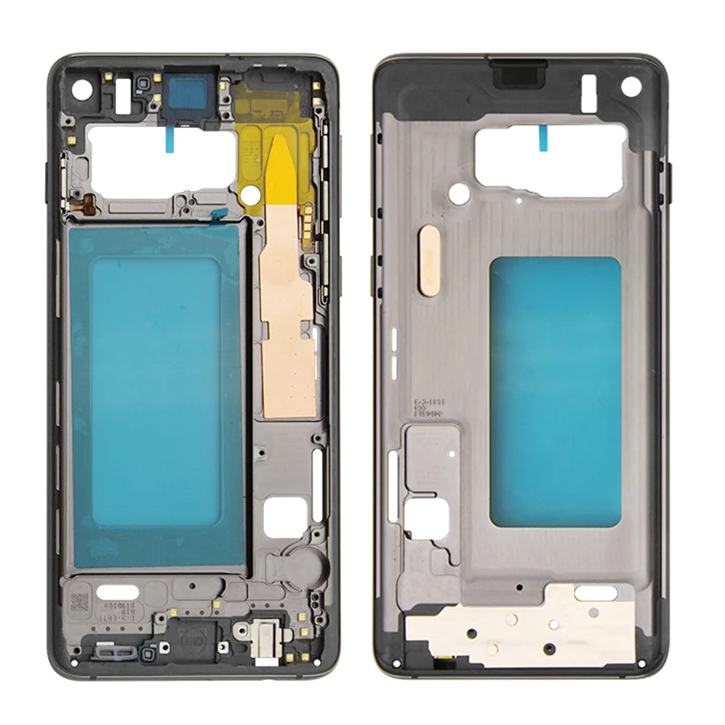 S10 Middle Frame Bezel Plate For Samsung Galaxy S10 G973 G973F SM-G973U SM-G973W Metal Housing Middle Frame With Side Keys