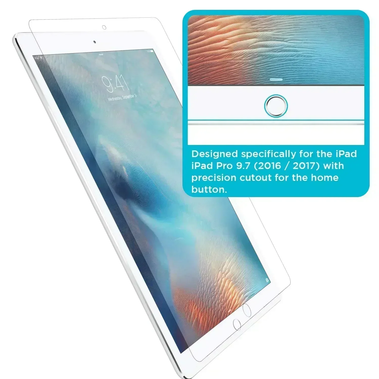 (2 Packs) Tempered Glass For Apple iPad Pro 12.9 2015 2017 Anti-Scratch Tablet Screen Protector Film