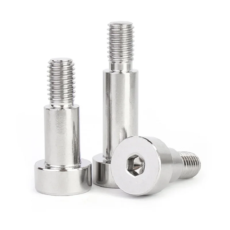 304 stainless steel hexagonal M10 plug screw shoulder raised shoulder half threaded step equal height limit bolt