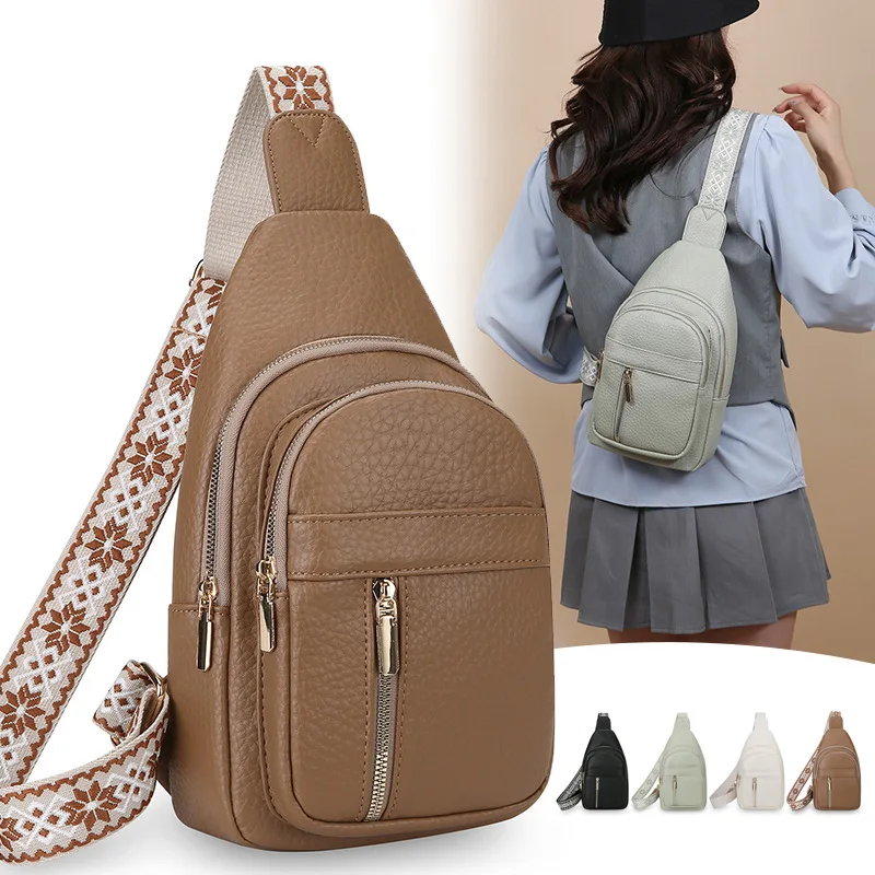 

Сумка-слинг для путешествий и отдыха, большая вместительная многослойная сумка через плечо, модная сумка из мягкой искусственной кожи